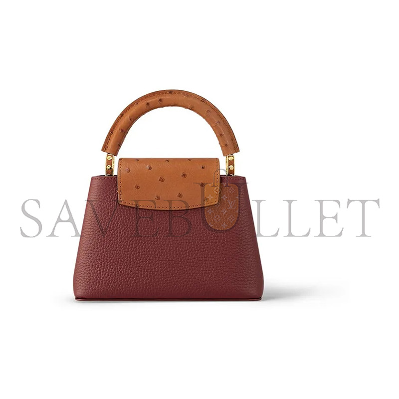 l0*is V*t0n capucines mini with ostrich handle n81409 (21*14*8cm)